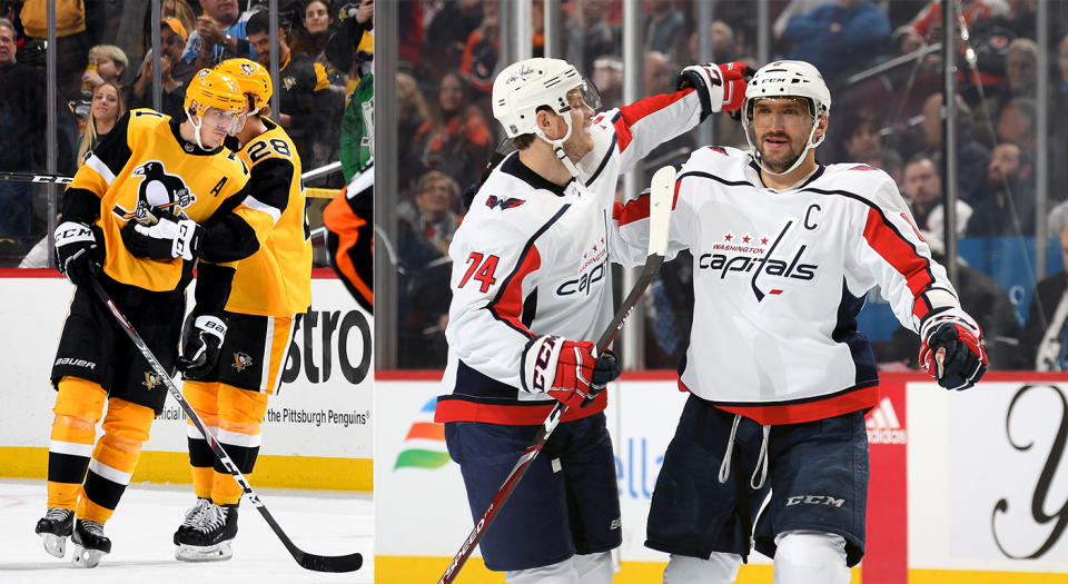 Pittsburgh’s Evgeni Malkin and Washington’s Alex Ovechkin have now combined for 2,200 regular season points in their impressive careers. (Getty Images)