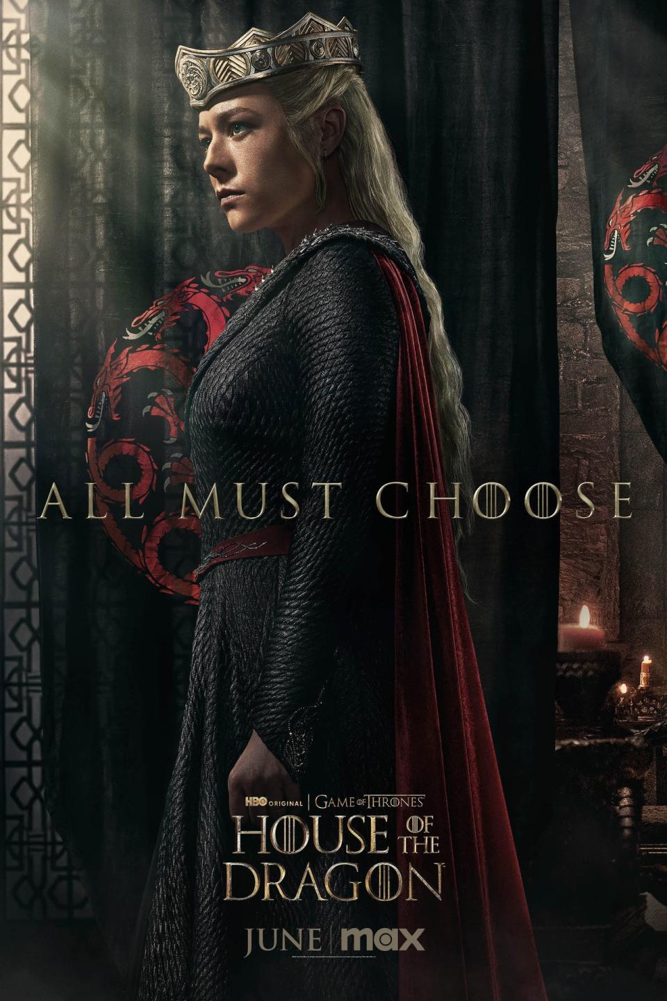 A poster for House of the Dragon Season 2 featuring Rhaenyra