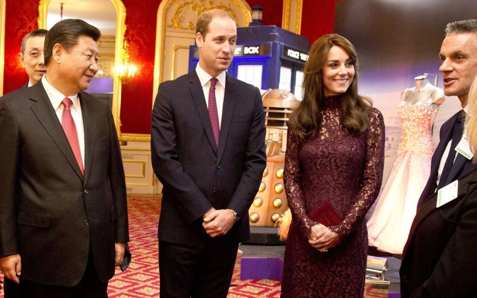 Xi Jinping visits a ‘Doctor Who’ exhibition in 2015 with BBC director-general Tim Davie (right) and the Prince and Princess of Wales