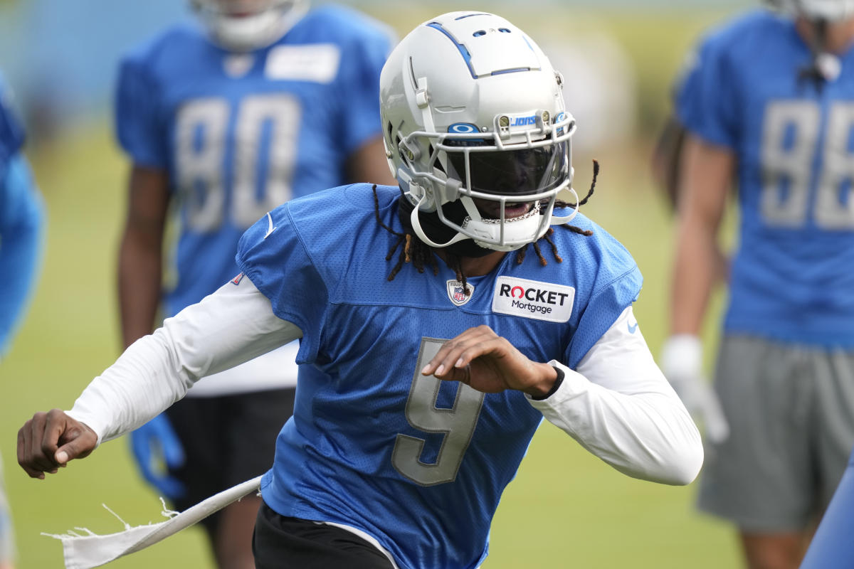 Lions receiver Jameson Williams getting plenty of snaps in camp