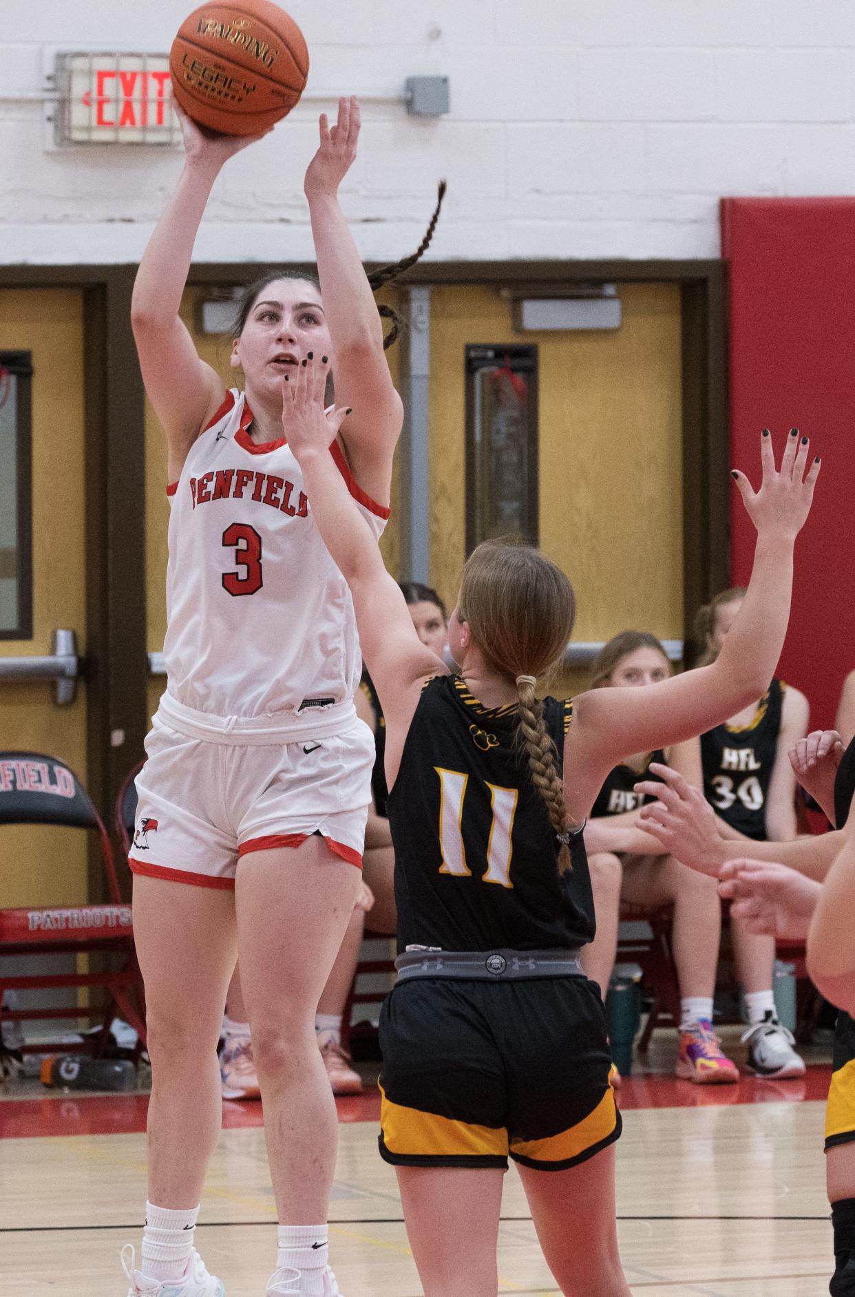 Penfield's Angelena Lipani takes a shot.