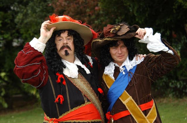 John Savident, left, with Steven Arnold who played Fred's son Ashley Peacock in Coronation Street