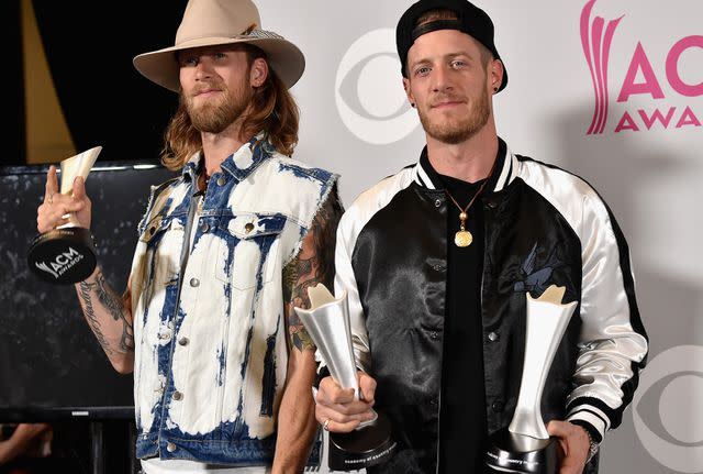Frazer Harrison / Getty Images Brian Kelley and Tyler Hubbard at the ACM Awards in April 2017