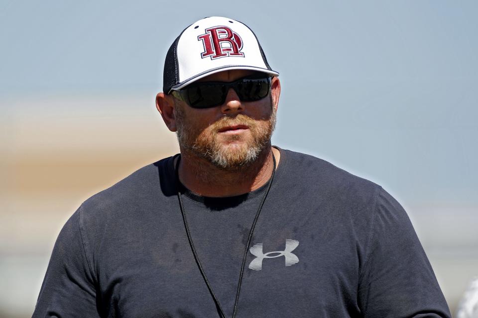 Jeremy Hathcock, seen when he was head coach at Desert Ridge High School on Tuesday, Aug. 8, 2017.