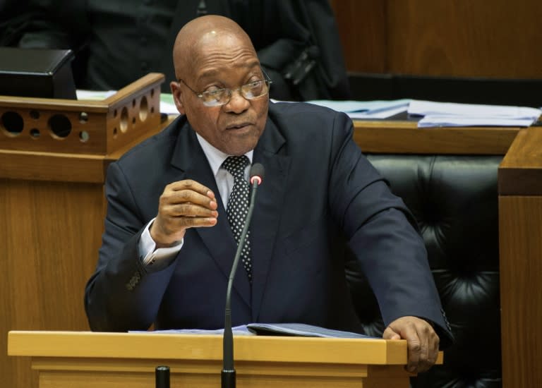 South African President Jacob Zuma is due to step down when his second term in office ends in 2019