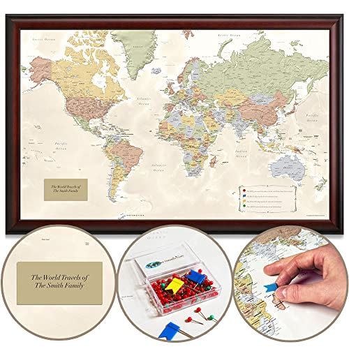 13) Push Pin World Map