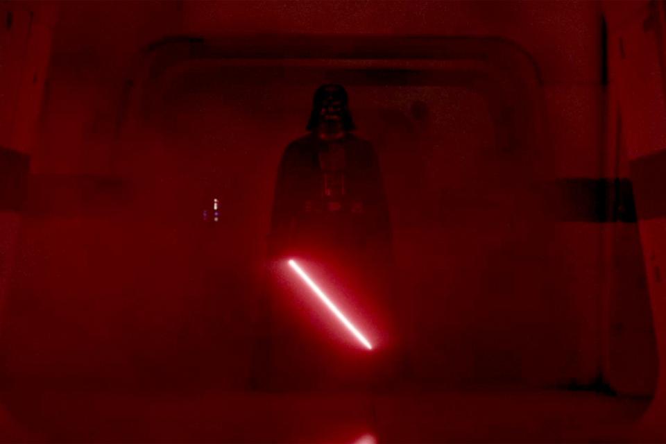 Darth Vader during the epic final scene of 'Rogue One: A Star Wars Story'. (Credit: LucasFilm)