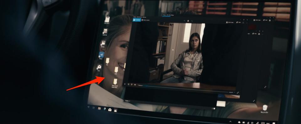 An arrow pointing to a computer screen in season three, episode two of "The Boys."