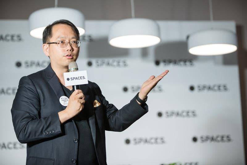 Spaces 台灣區總裁許恒豪表示，在北市鬧區設點，可以讓使用者在舒適便利中，提升工作效率。（Spaces提供）