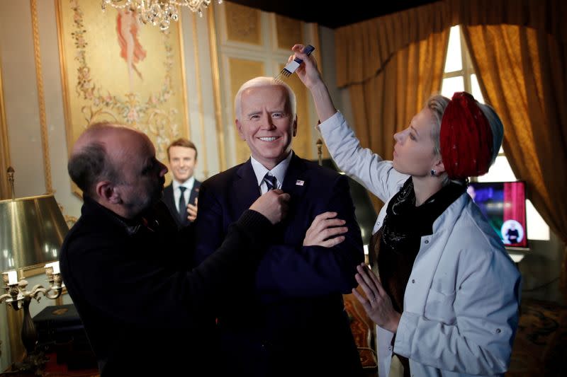 Grevin museum unveils wax figure of US President Joe Biden ahead of reopening in Paris