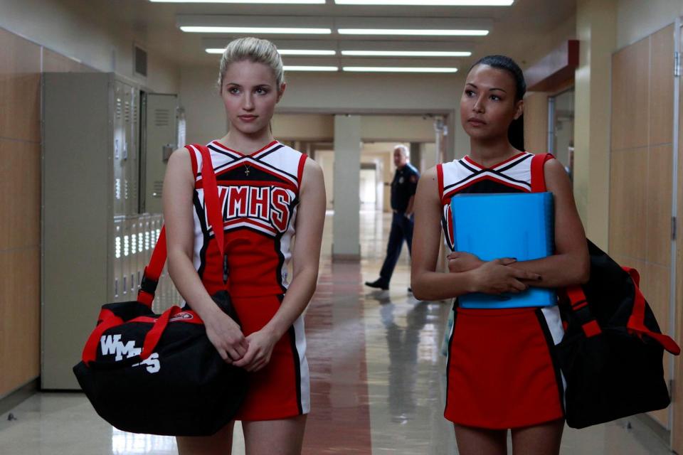 Naya Rivera starred in Glee alongside Dianna Agron (Glee)