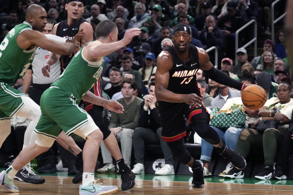 The heat hit 23 3-pointers during their Game 2 victory over the Celtics on Wednesday night. (AP Photo/Charles Krupa)