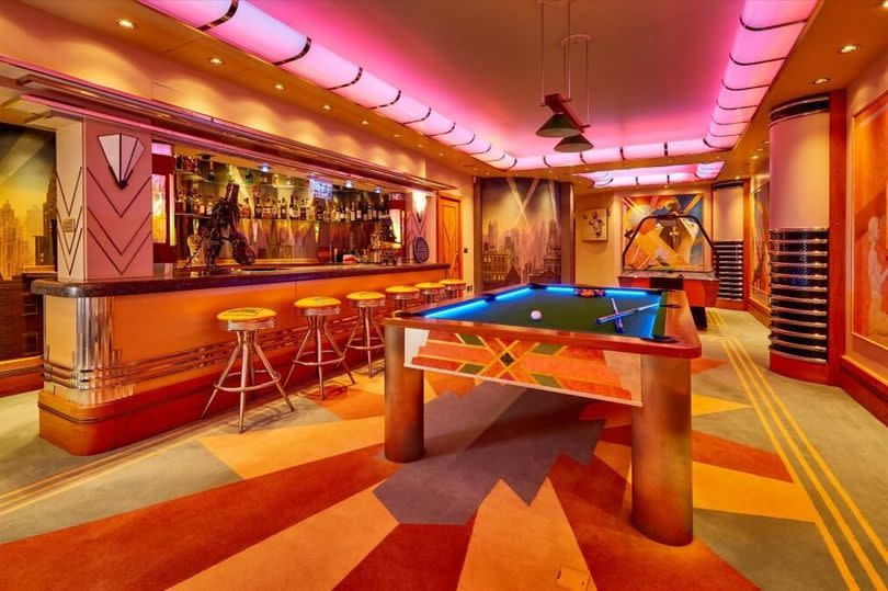 Bar and games room adds to the entertainment space 'below deck'