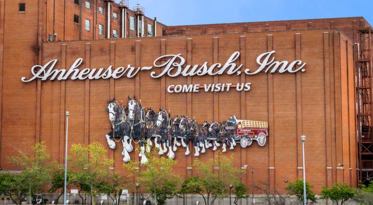 Corporate building with Anheuser Busch (BUD) logo on it