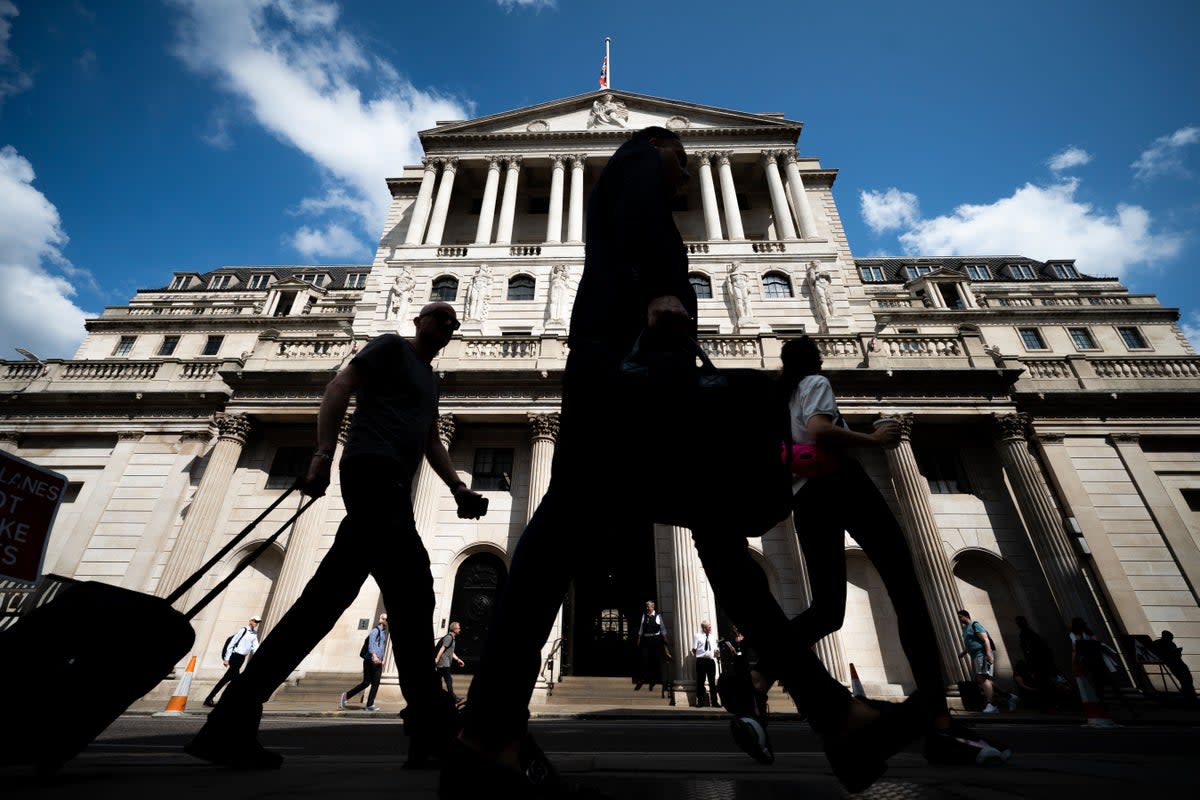 The Bank of England froze interest rates on Thursday (Aaron Chown/PA) (PA Wire)