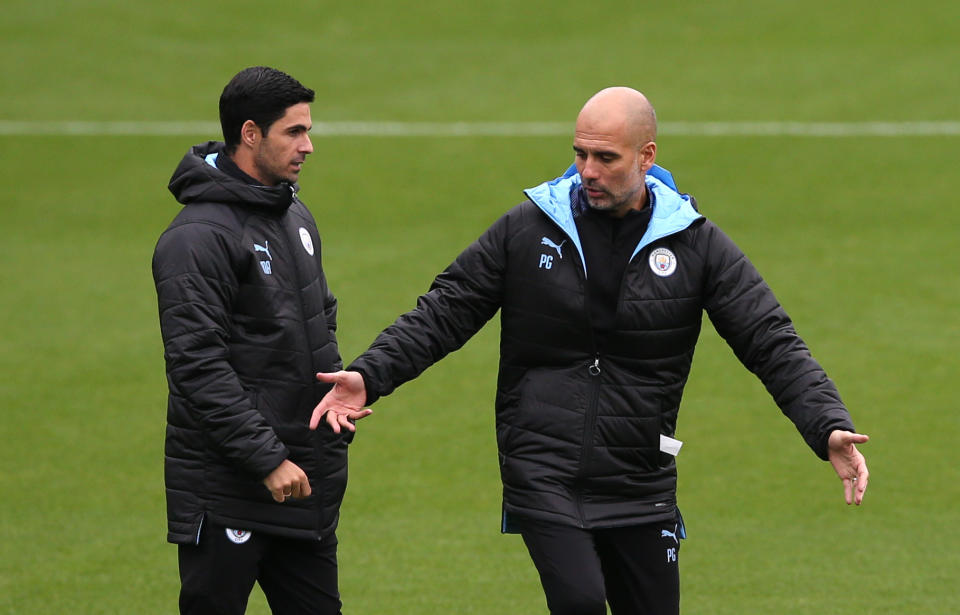 Arteta has been working closely with Pep Guardiola at Manchester City. (Photo by Barrington Coombs/PA Images via Getty Images)