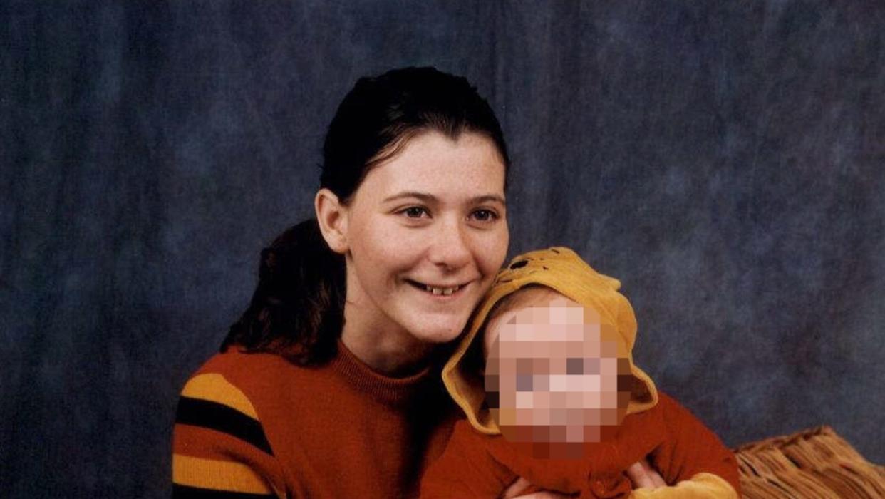 Copy pic of Amber Haigh (19) with her son Royce in 2002. Amber was last seen at Campbelltown Railway Station in southwestern Sydney 05/06/2002.