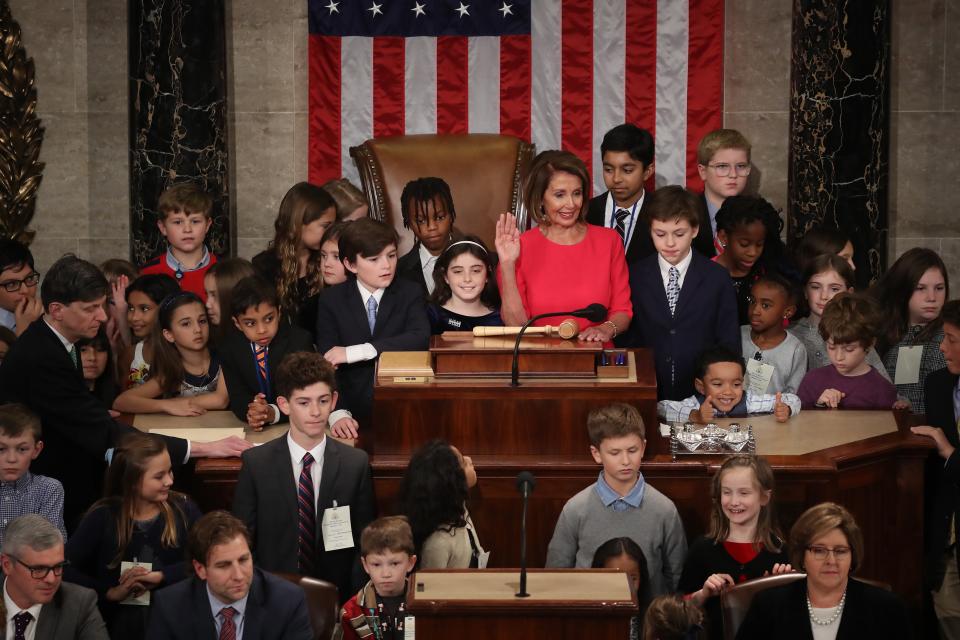 <h1 class="title">House Of Representatives Convenes For First Session Of 2019 To Elect Nancy Pelosi (D-CA) As Speaker Of The House</h1><cite class="credit">Mark Wilson/Getty Images</cite>