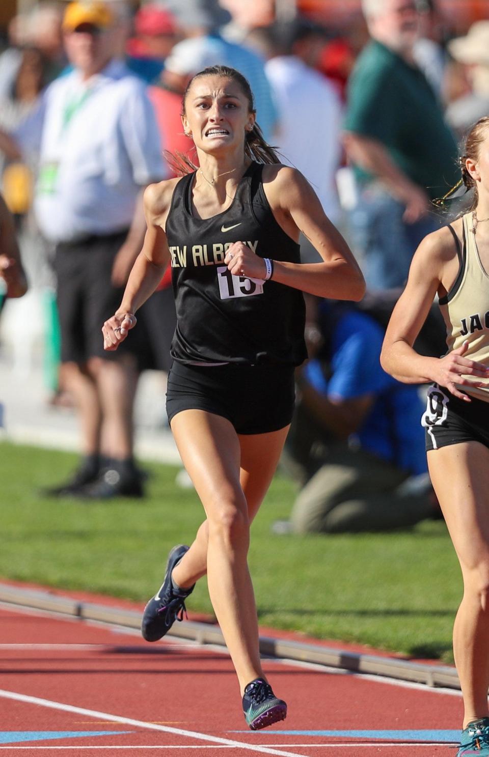 New Albany junior Mary Schultz finished eighth in the 800 in her first appearance at state. She was the Eagles' only qualifier.