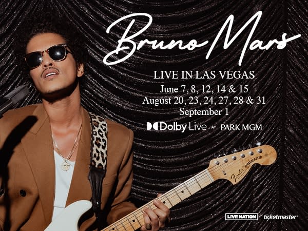 Bruno Mars 2024 Las Vegas residency how to get tickets pre-sale on-sale Ticketmaster StubHub Viagogo Park MGM Dolby Live