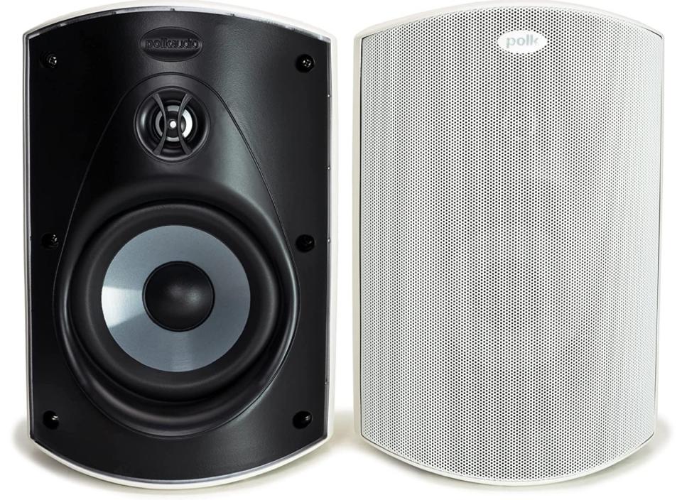 Transform your backyard into a poppin’ party venue with Polk Audio’s outdoor speakers. (Source: Amazon)