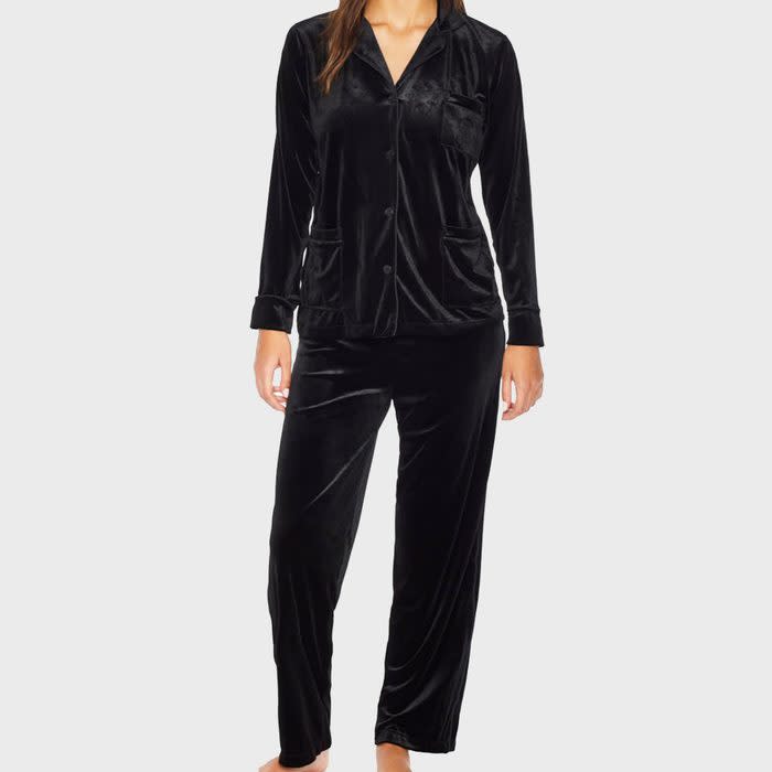 Lauren Ralph Lauren Notched Collar Velour Pajama Set From Bare Necessities