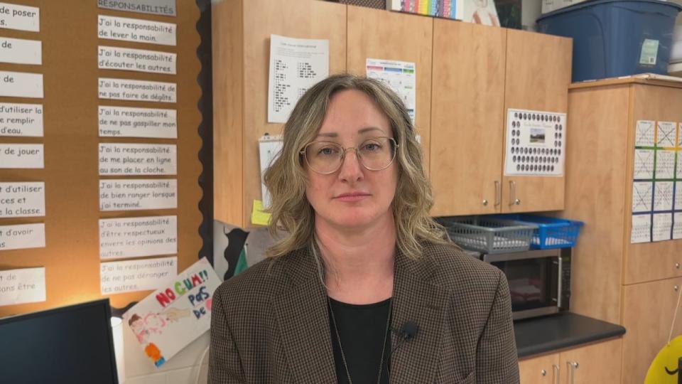 École élémentaire catholique Sainte-Thérèse Grade 6 teacher Mary Elizabeth Rousseau. Rousseau says her students received two days of in-class first-aid training — training that helped one of her students save another from choking last week. 