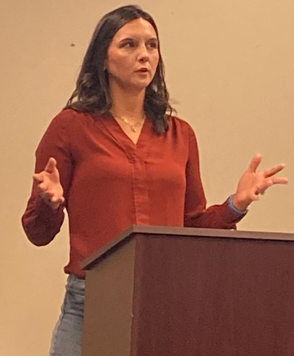 Katie Price of SouthEast Area Transit highlighted the services of the public transportation provider at the Guernsey County Community Improvement Corporation.