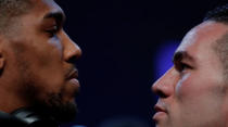 Boxing - Anthony Joshua & Joseph Parker Weigh-In - Motorpoint Arena, Cardiff, Britain - March 30, 2018 Anthony Joshua and Joseph Parker go head to head during the weigh in Action Images via Reuters/Andrew Couldridge