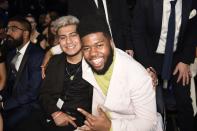 <p>When Khalid attended the 60th Grammy Awards, he took his longtime best friend Carlos with him to the ceremony. While not much is known about the origins of their friendship (or even the last name of Carlos), their bond is clear. Following the awards in 2018, <a href="https://www.facebook.com/thegreatkhalid/posts/i-just-wanna-take-this-time-to-appreciate-the-best-friend-i-could-and-couldnt-ha/846094585597383/" rel="nofollow noopener" target="_blank" data-ylk="slk:Khalid wrote on Facebook;elm:context_link;itc:0;sec:content-canvas" class="link ">Khalid wrote on Facebook</a>, "I just wanna take this time to appreciate the best friend I could and couldn’t have ever asked for. Thank you Carlos, for all the endless support you give me man. When I’m down, you bring me up. When I lose my cool, you always know where to find it. When I was at one of the lowest points I’ve been, you sat next to me for a whole day in the same position. . .You’re my brother for life man. That’s my word."<br> </p>