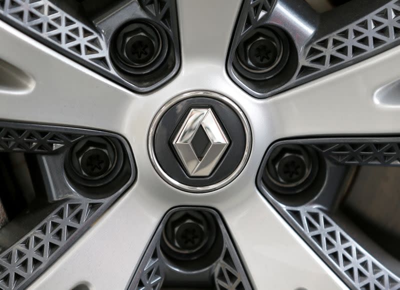 FILE PHOTO: The logo of French car manufacturer Renault is seen at a dealership of the company in Bordeaux