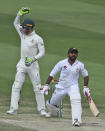 Australia's Tim Paine appeals dismissal of Pakistan's Sarfaraz Ahmed during their test match in Abu Dhabi, United Arab Emirates, Thursday, Oct. 18, 2018. (AP Photo/Kamran Jebreili)