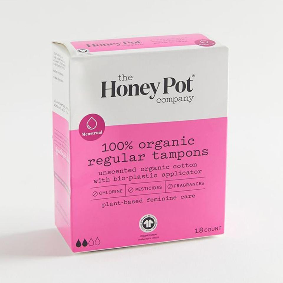 9) The Honey Pot Company Organic Regular Tampon Pack (18-Count)