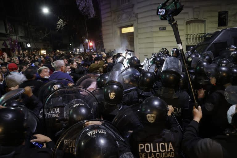 Las protestas en Recoleta