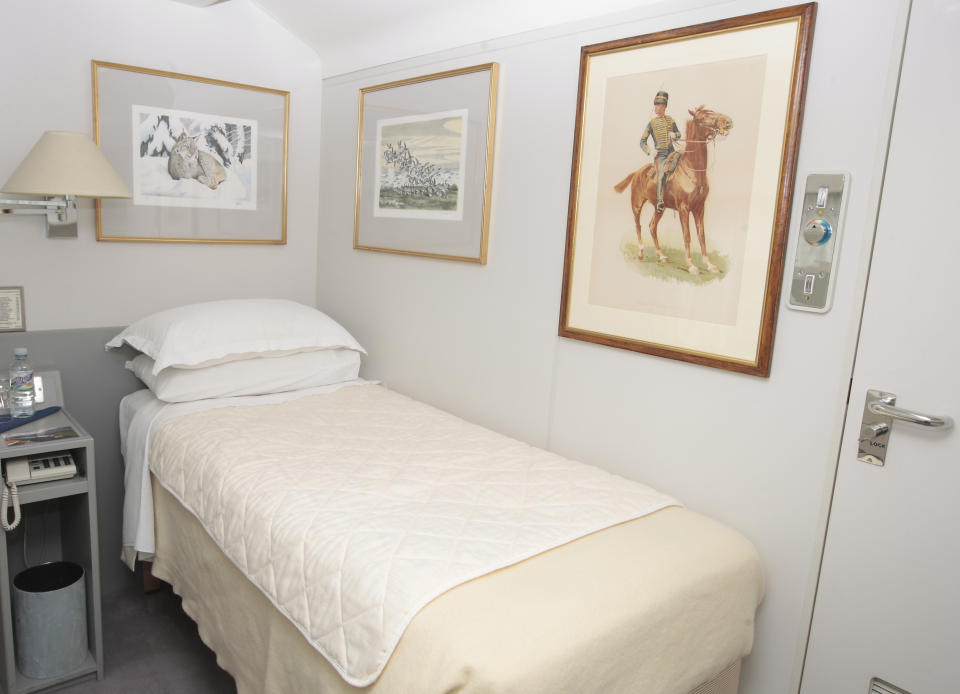 A sneak peek at one of the bedrooms designed for members of staff onboard the train [Photo: Getty]