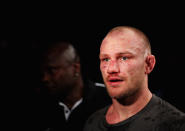 SYDNEY, AUSTRALIA - MARCH 03: Martin Kampmann of Denmark leaves the anena after his victory over Thiago Alves at Allphones Arena on March 3, 2012 in Sydney, Australia. (Photo by Mark Kolbe/Getty Images)