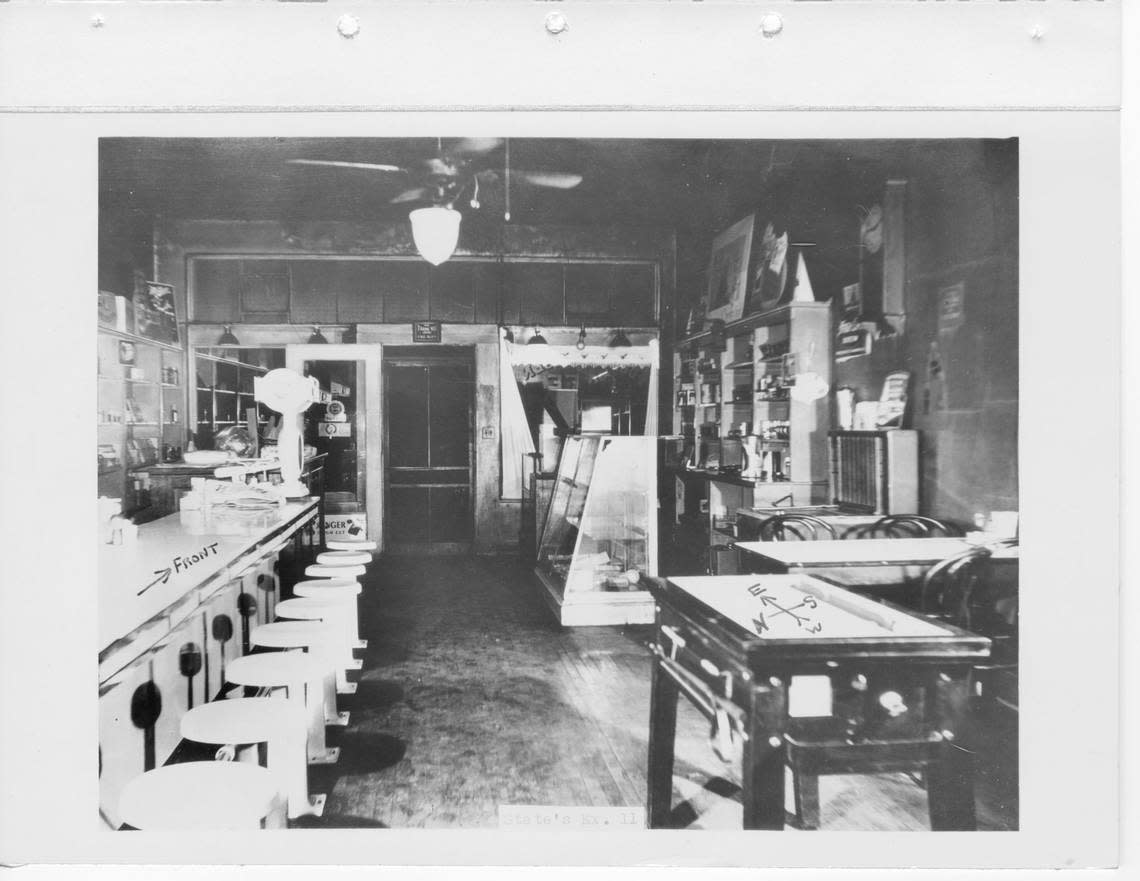 The inside of the delicatessen at 5824 Swope Parkway where the shootout began.