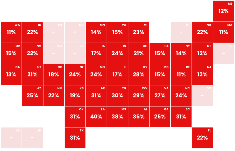 <em><em>Data from GLSEN’s 2021 National School Climate Survey</em></em>