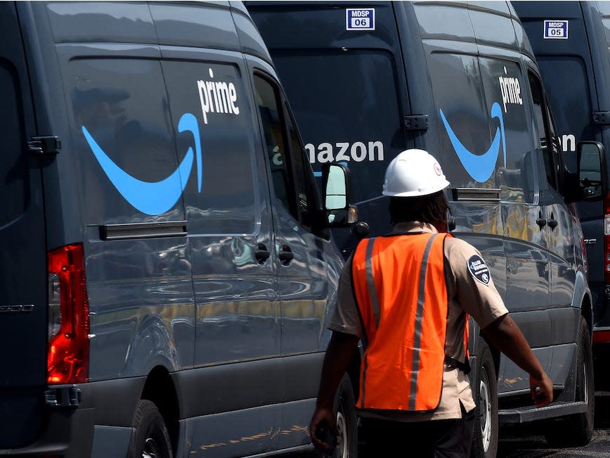 Amazon delivery trucks