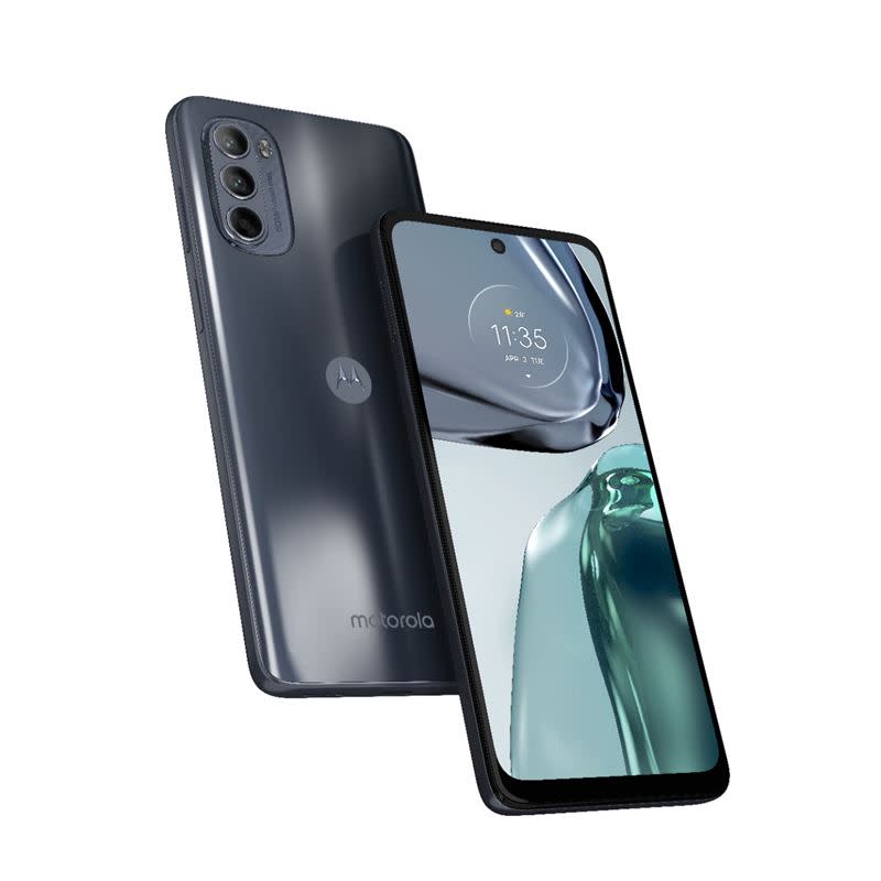 搭配指定電信方案，4GB+128GB午夜灰moto g62 5G只要NT0元即可帶回家。（圖／品牌提供）