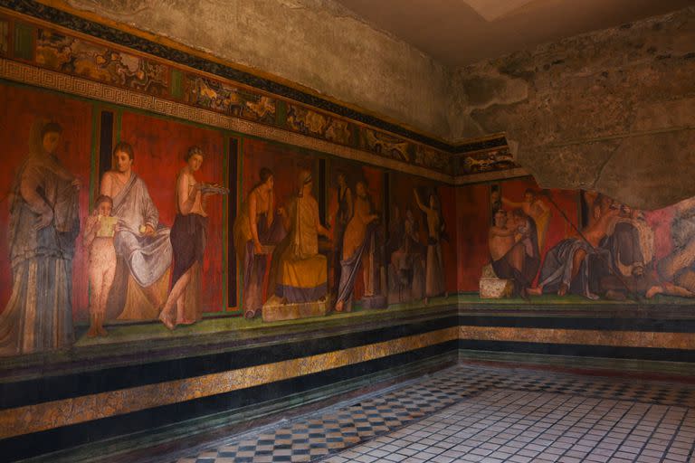 Pinturas báquicas del triclinium de la Villa de los Misterios, Pompeya (siglo I a. C.)