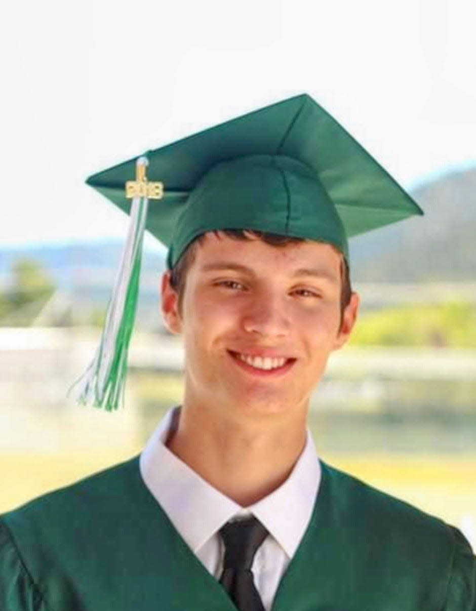 Brett Bruns' high school graduation photo.