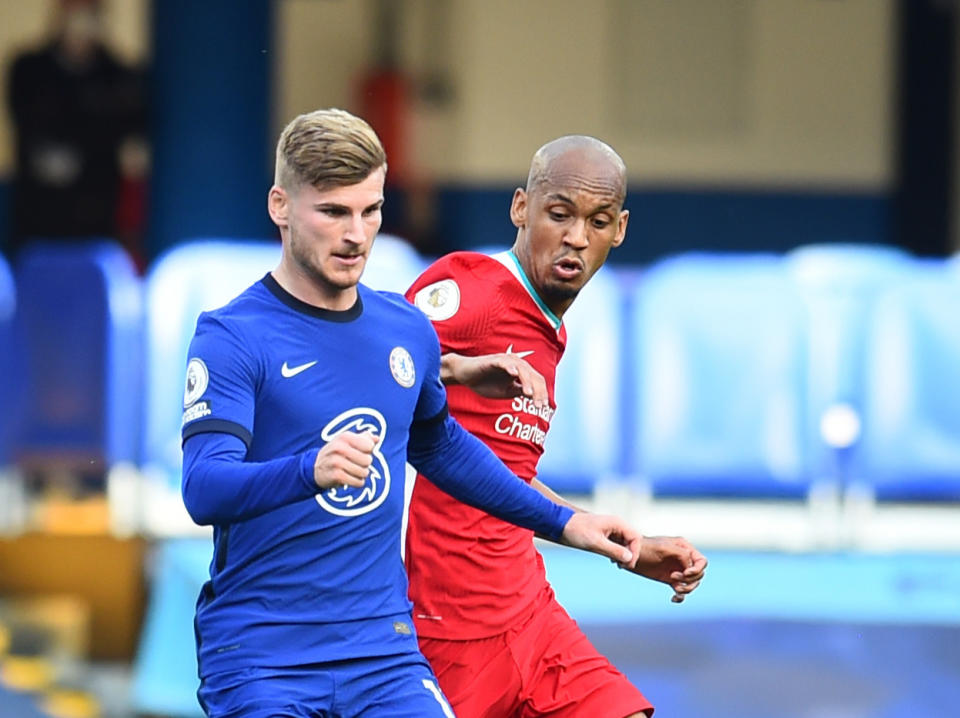 Fabinho filled in at centre-back against ChelseaLiverpool FC via Getty Images