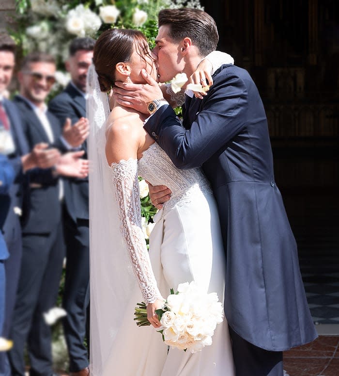 Alice Campello en la boda de Andrea Martínez y Kepa Arrizabalaga