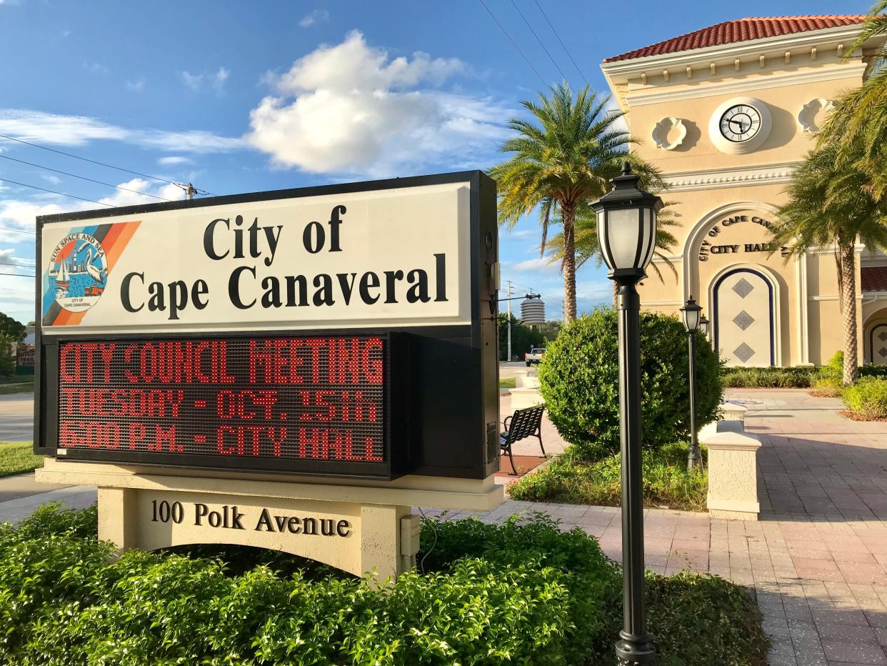 Cape Canaveral City Hall. Two Cape Canaveral City Council seats are on the Nov. 7 ballot.