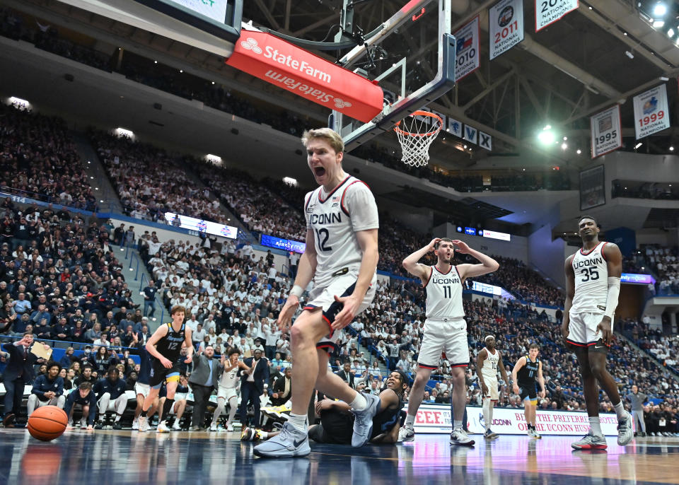 UConn rolled to a 28-point win over Marquette on Saturday in yet another dominant showing for last year’s national champions.