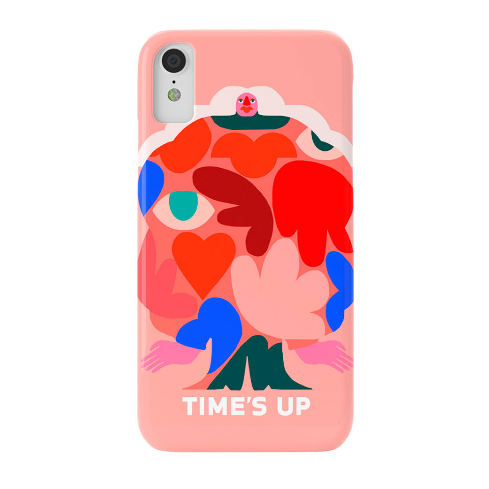 <p>"This Time’s Up phone case is colorful - and a good reminder, every time we take out our phones, to use them for good and to make the world more equitable for all of us.” </p> <p><strong>Buy It!</strong> Time’s Up by Amber Vittoria iPhone case, $36; <a href="https://www.anrdoezrs.net/links/8029122/type/dlg/sid/PEONataliePortmanSharesHerTopGiftPicksForEveryoneOnYourListFromPetstoFashionistashchubbHomGal12392887202011I/https://society6.com/product/times-up-by-amber-vittoria_iphone-case" rel="sponsored noopener" target="_blank" data-ylk="slk:society6.com;elm:context_link;itc:0;sec:content-canvas" class="link ">society6.com</a></p>