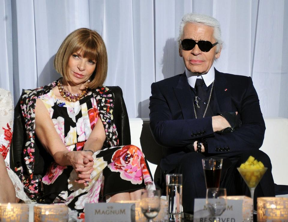 Anna Wintour and Karl Lagerfeld were close friends before his death in 2019 (Getty)