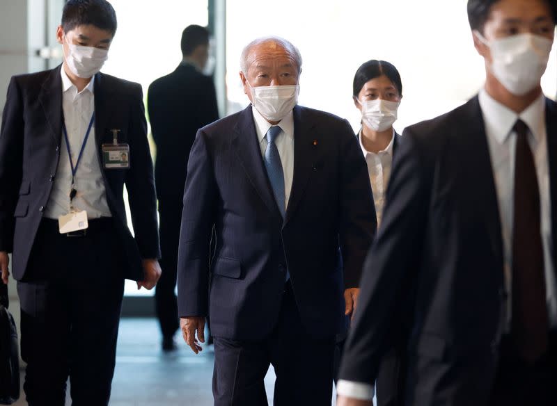 Japan's Ministers at Prime Minister Fumio Kishida's official residence in Tokyo