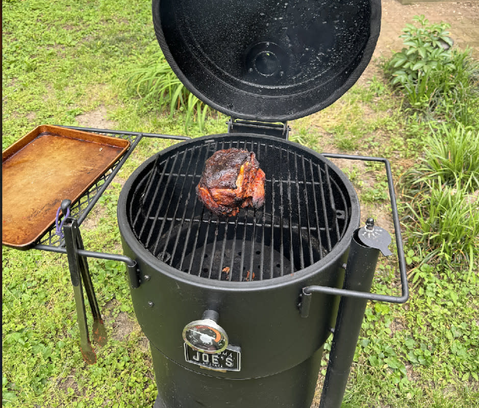 The air management system on the Oklahoma Joe's Bronco is clever and easy to use to smoke meats to perfection.<p>Adam Bible</p>